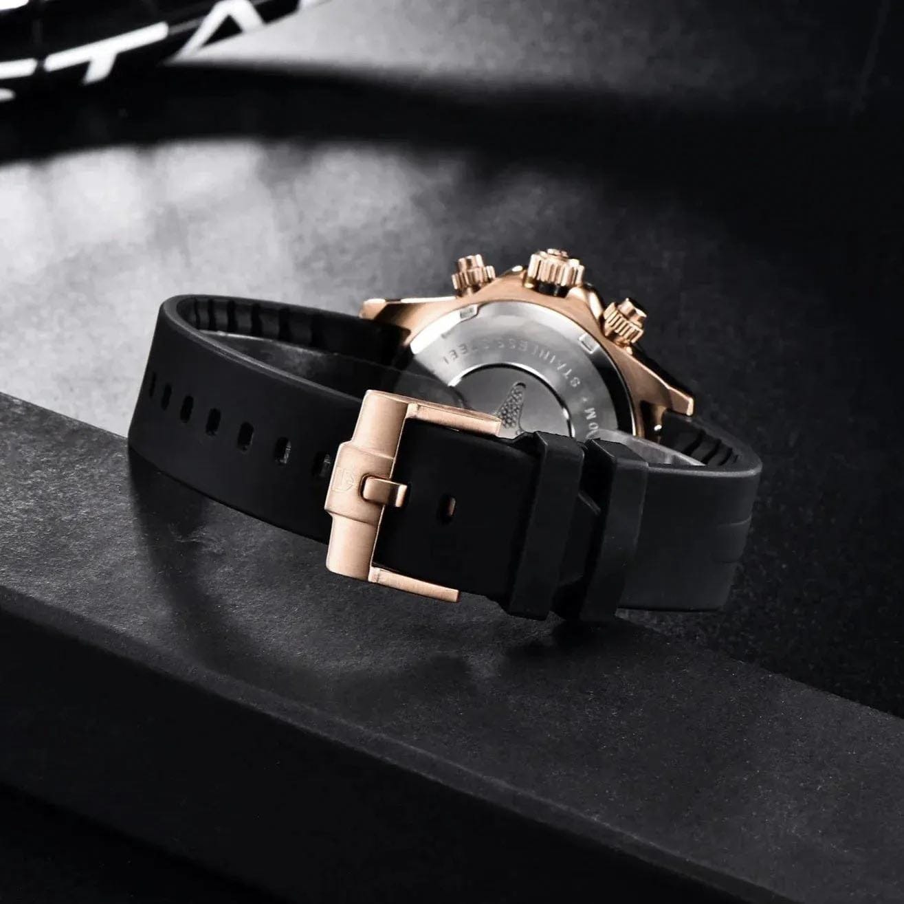 CHRONOLUXO Bracelets for PD-1644 and PD-1664 PD-1664 Gold Rubber