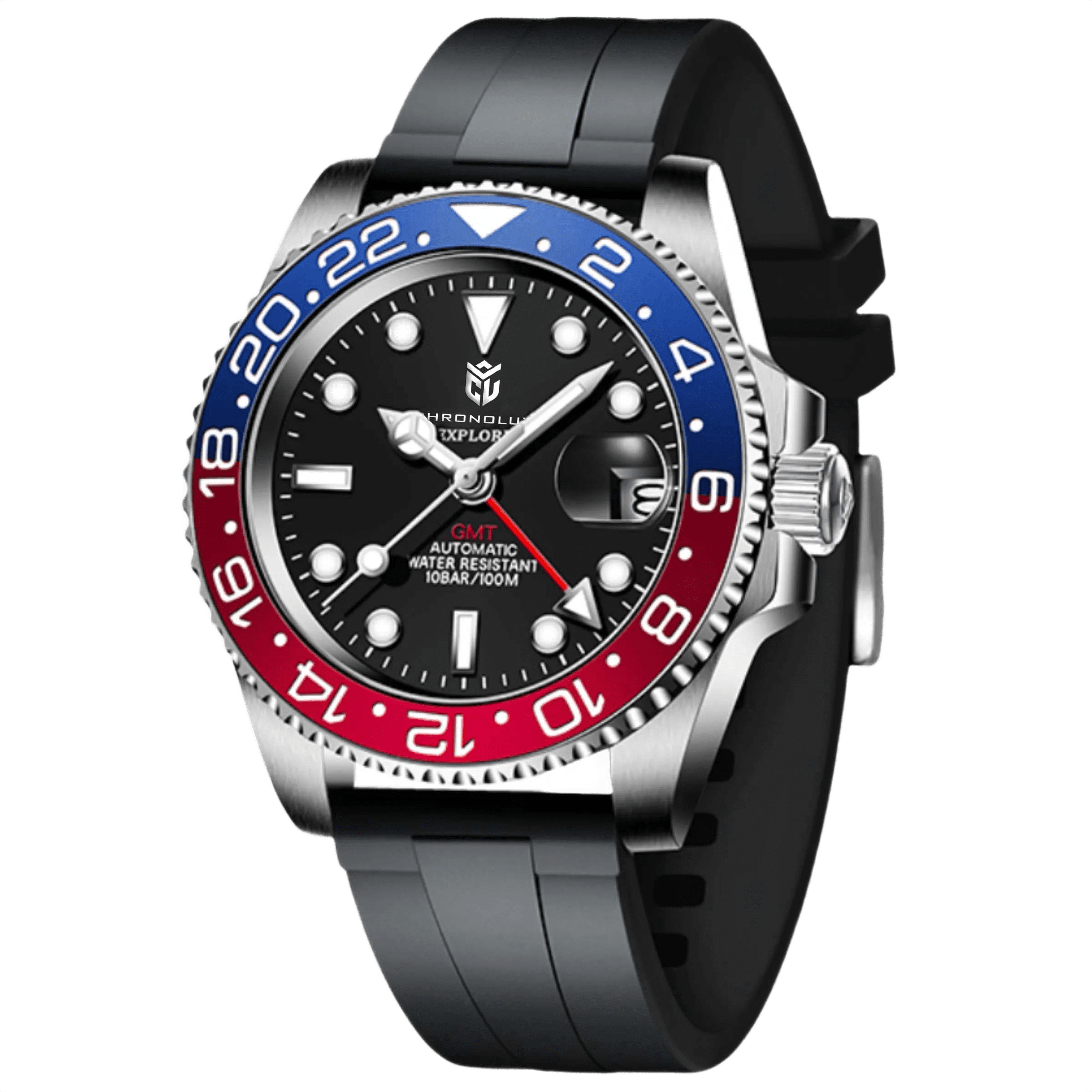 CHRONOLUXO PD-1662 Blue Red / Rubber