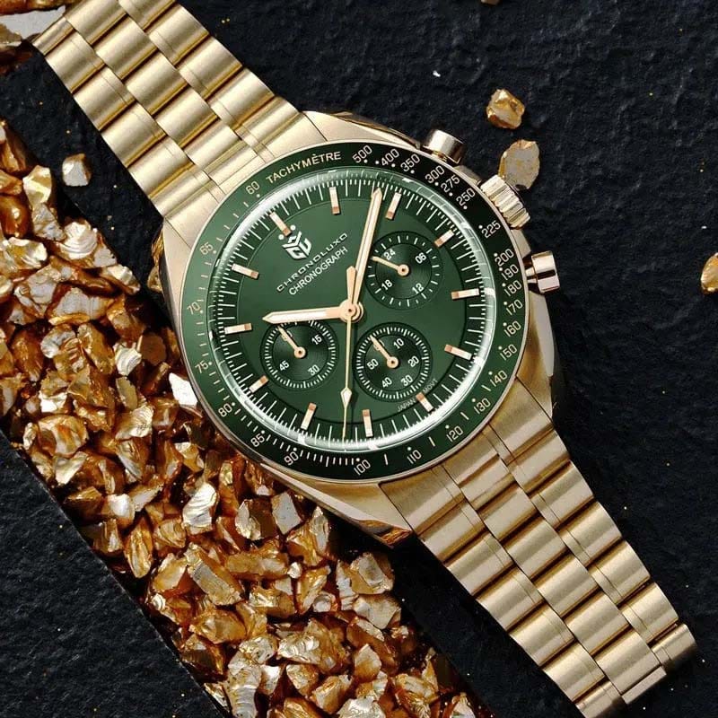 CHRONOLUXO PD-1701 Gold Green Gold Green