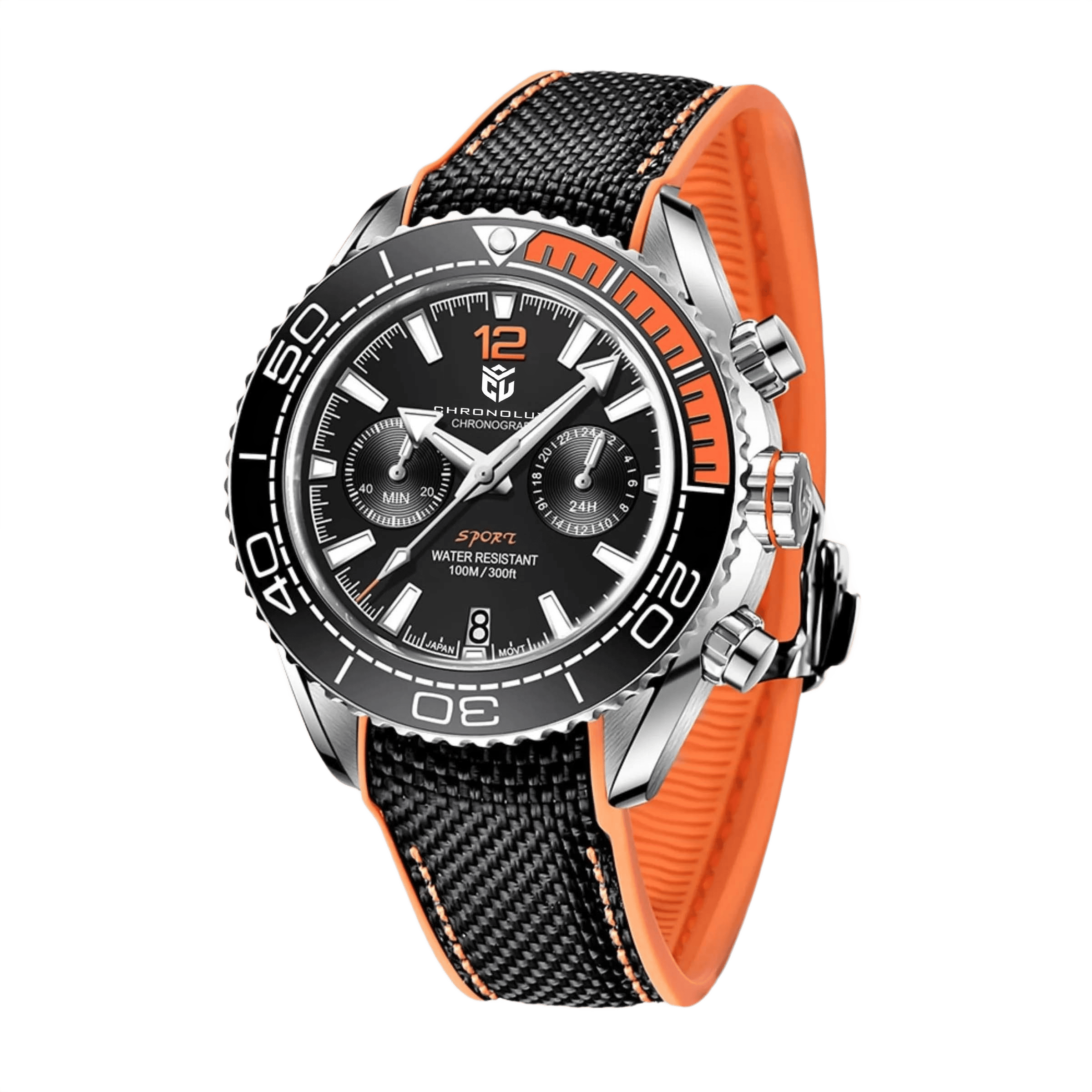CHRONOLUXO PD-1711 Black Orange / Nylon