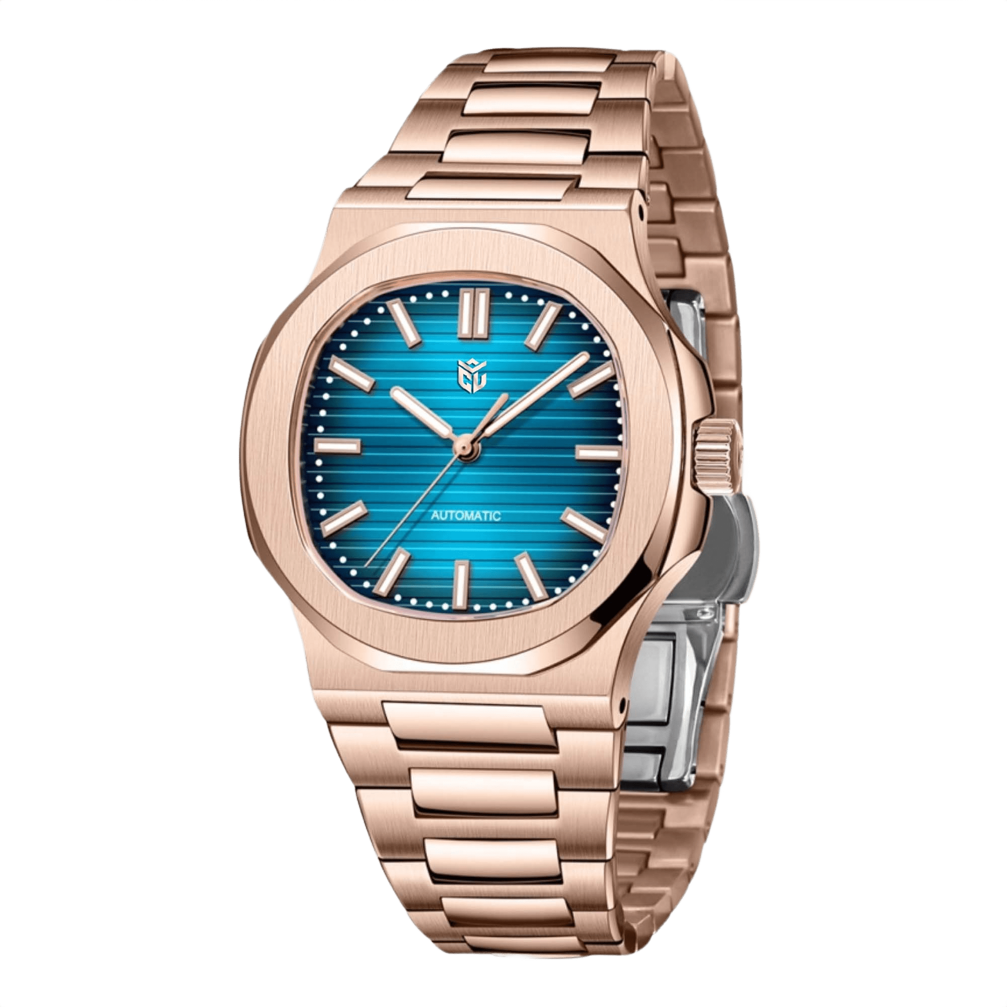 CHRONOLUXO PD-1728 Rose Gold Blue