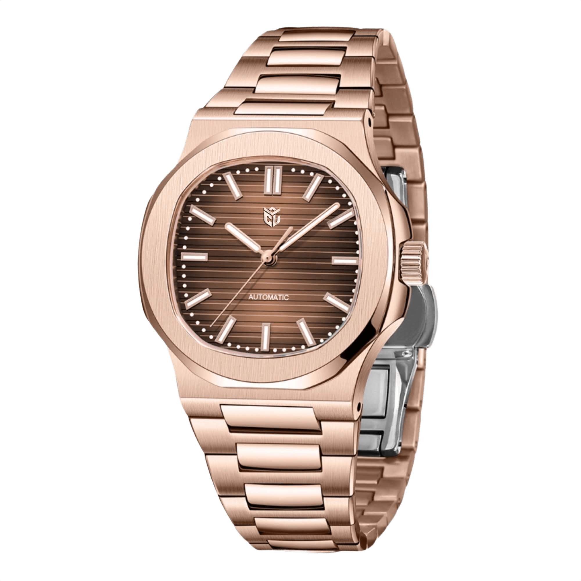 CHRONOLUXO PD-1728 Rose Gold Brown