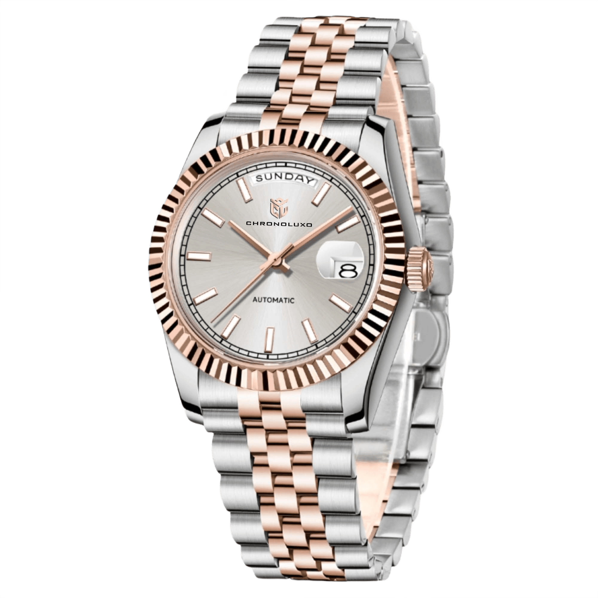 CHRONOLUXO PD-1752 Rose Gold Silver