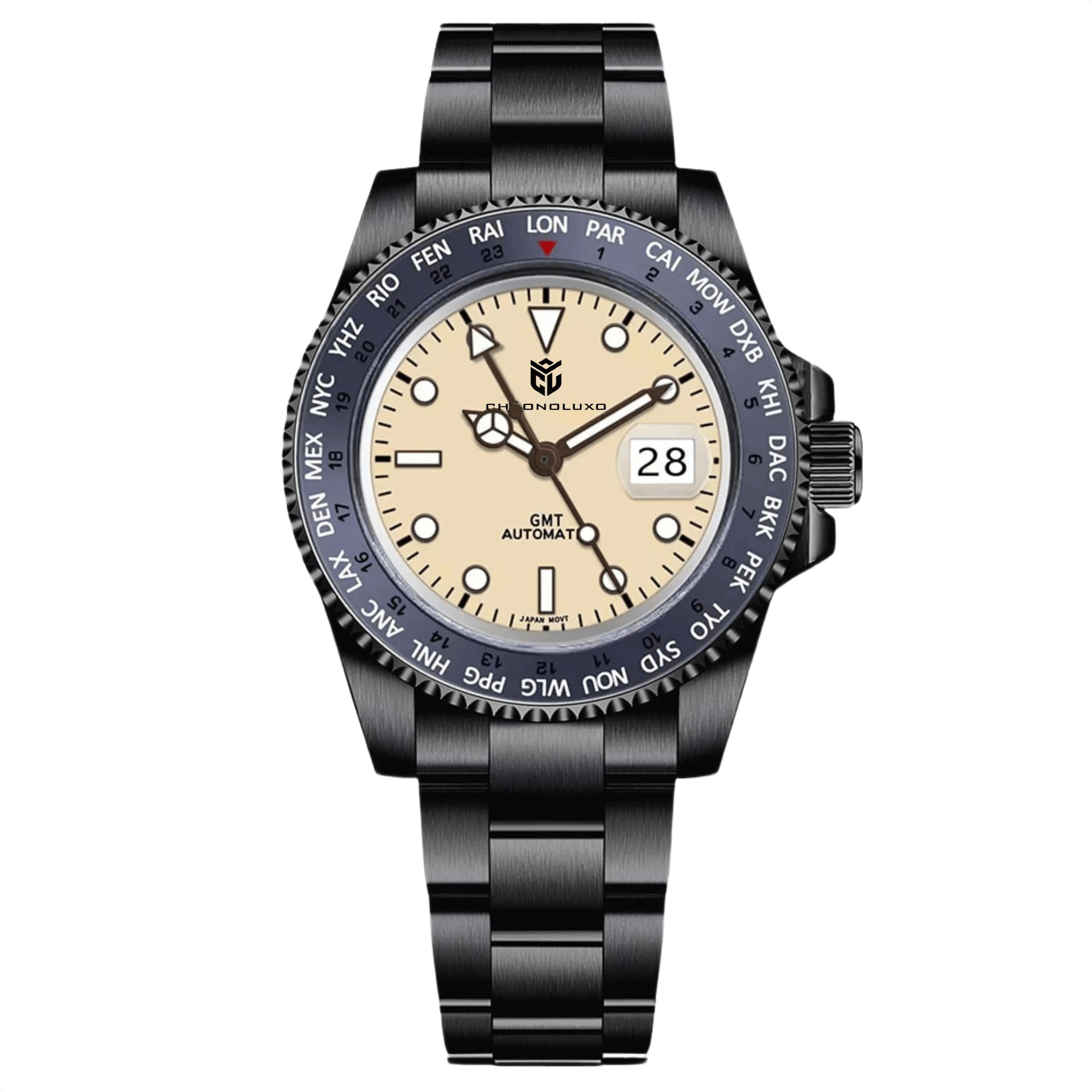 CHRONOLUXO PD-1758 GMT Blue / Oyster Black