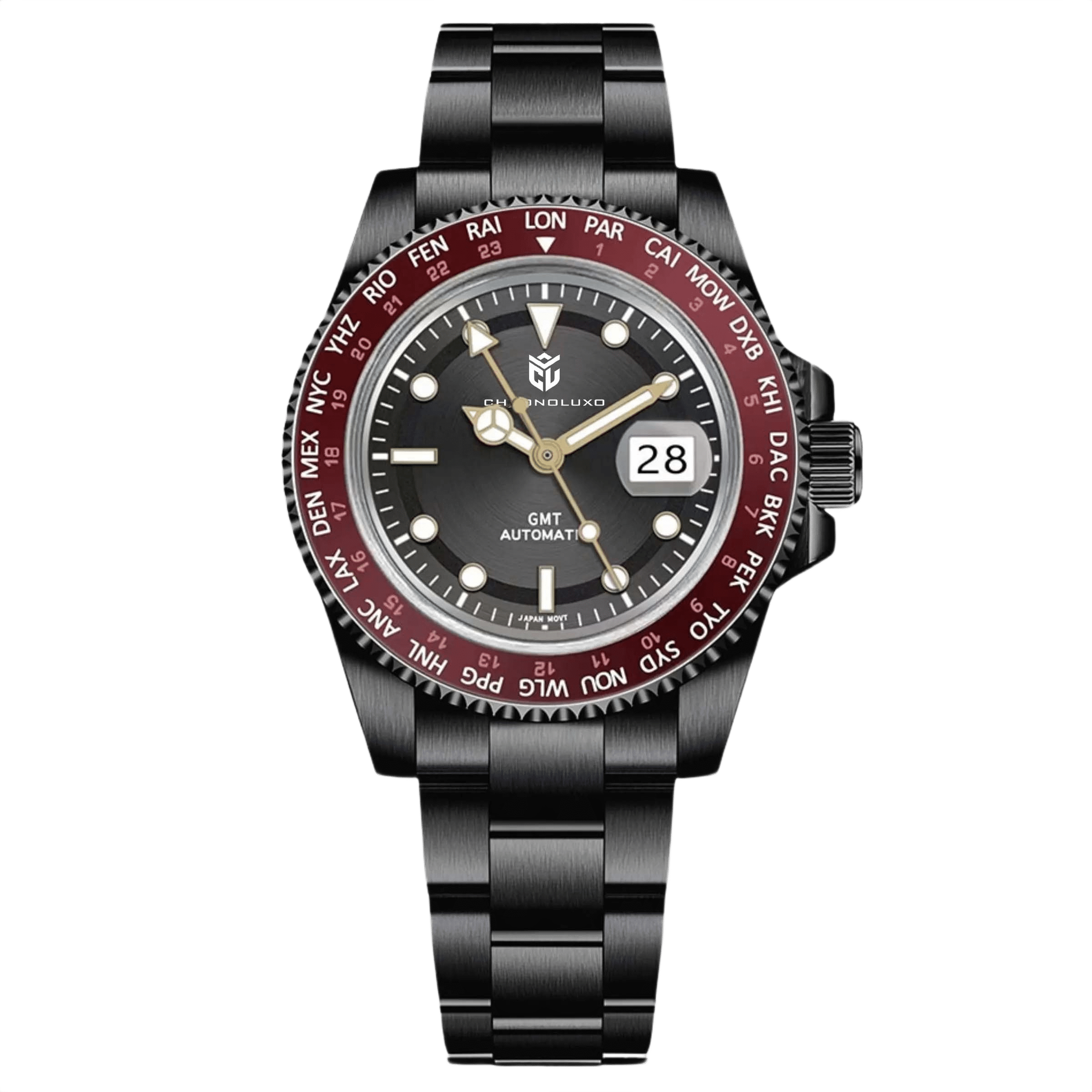 CHRONOLUXO PD-1758 GMT Red / Oyster Black