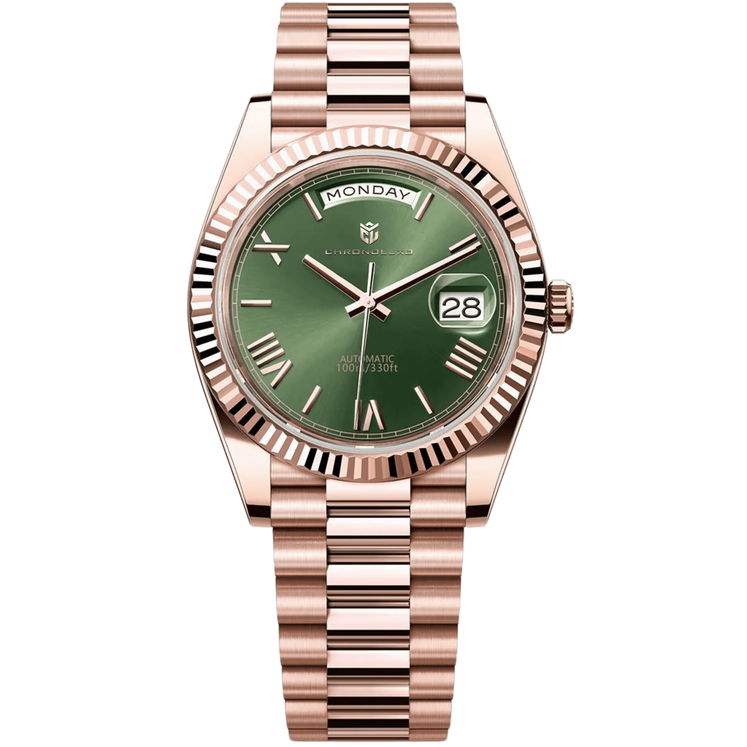 CHRONOLUXO PD-1783 Rose Gold Green