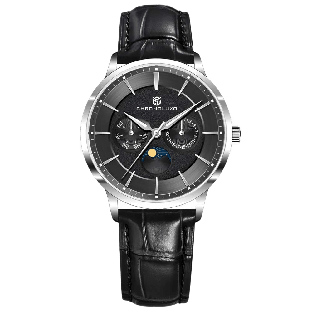 CHRONOLUXO PD-1795 Black Leather