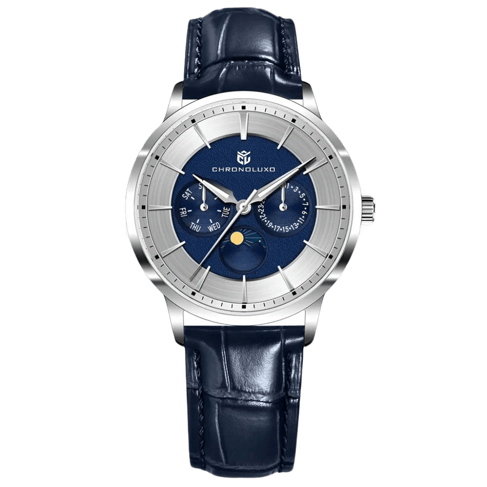 CHRONOLUXO PD-1795 Blue Leather