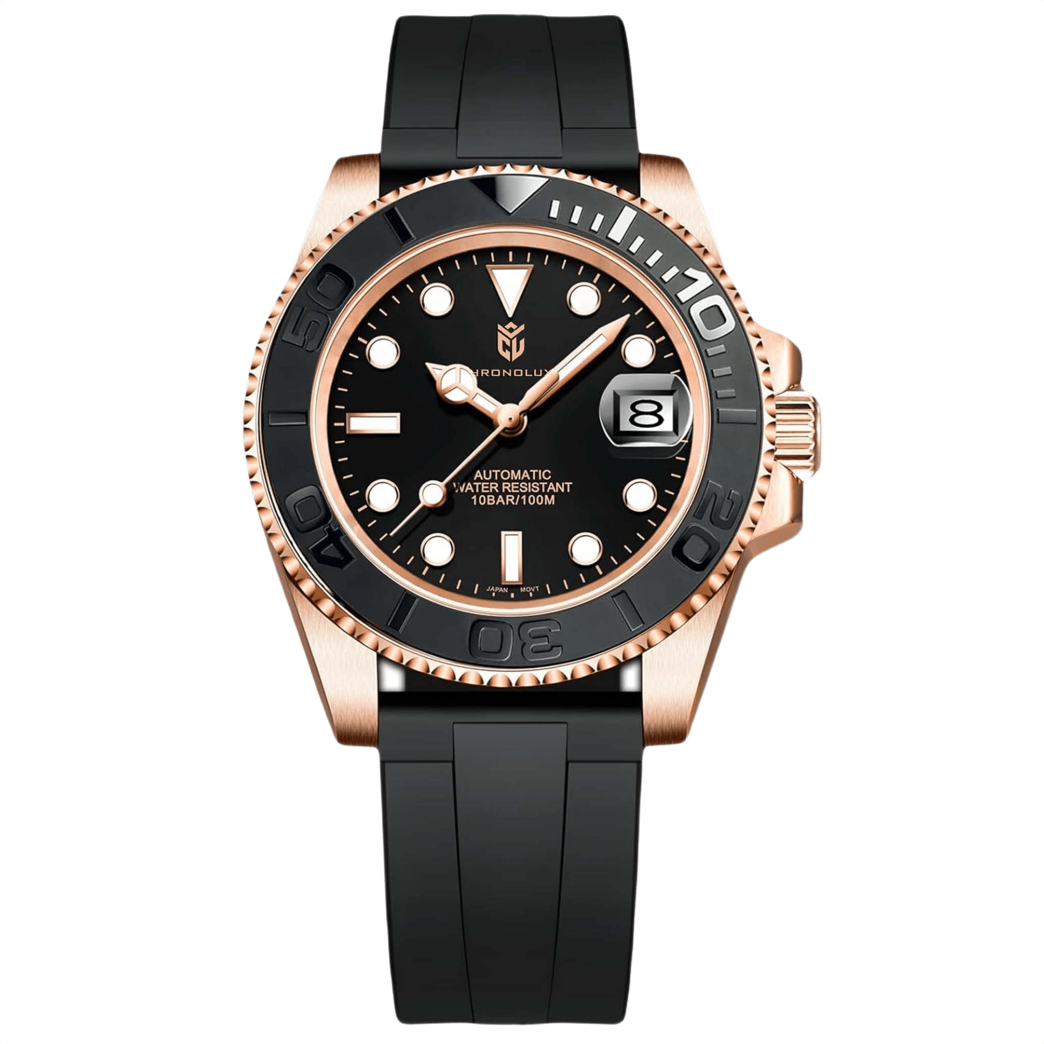 CHRONOLUXO PD-1651 Rose Gold Black / Rubber
