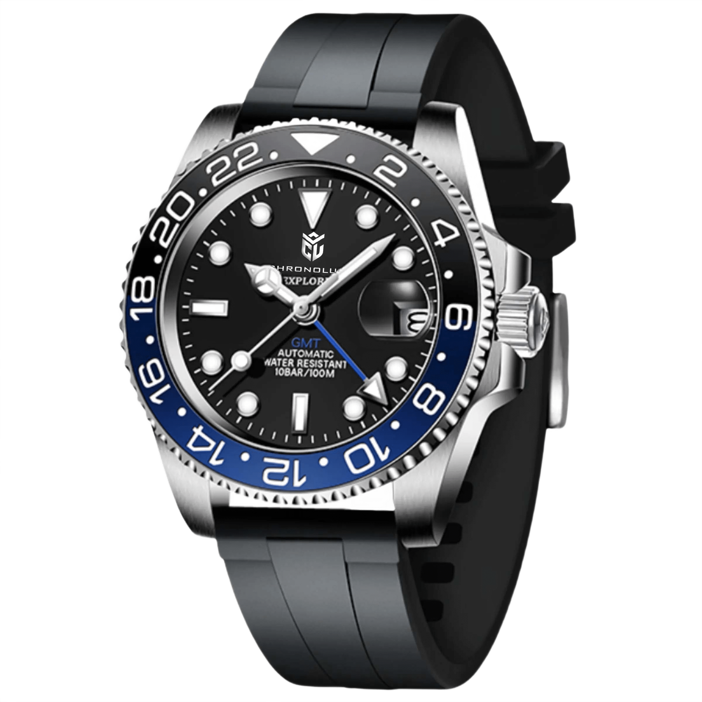 CHRONOLUXO PD-1662 Black Blue / Rubber