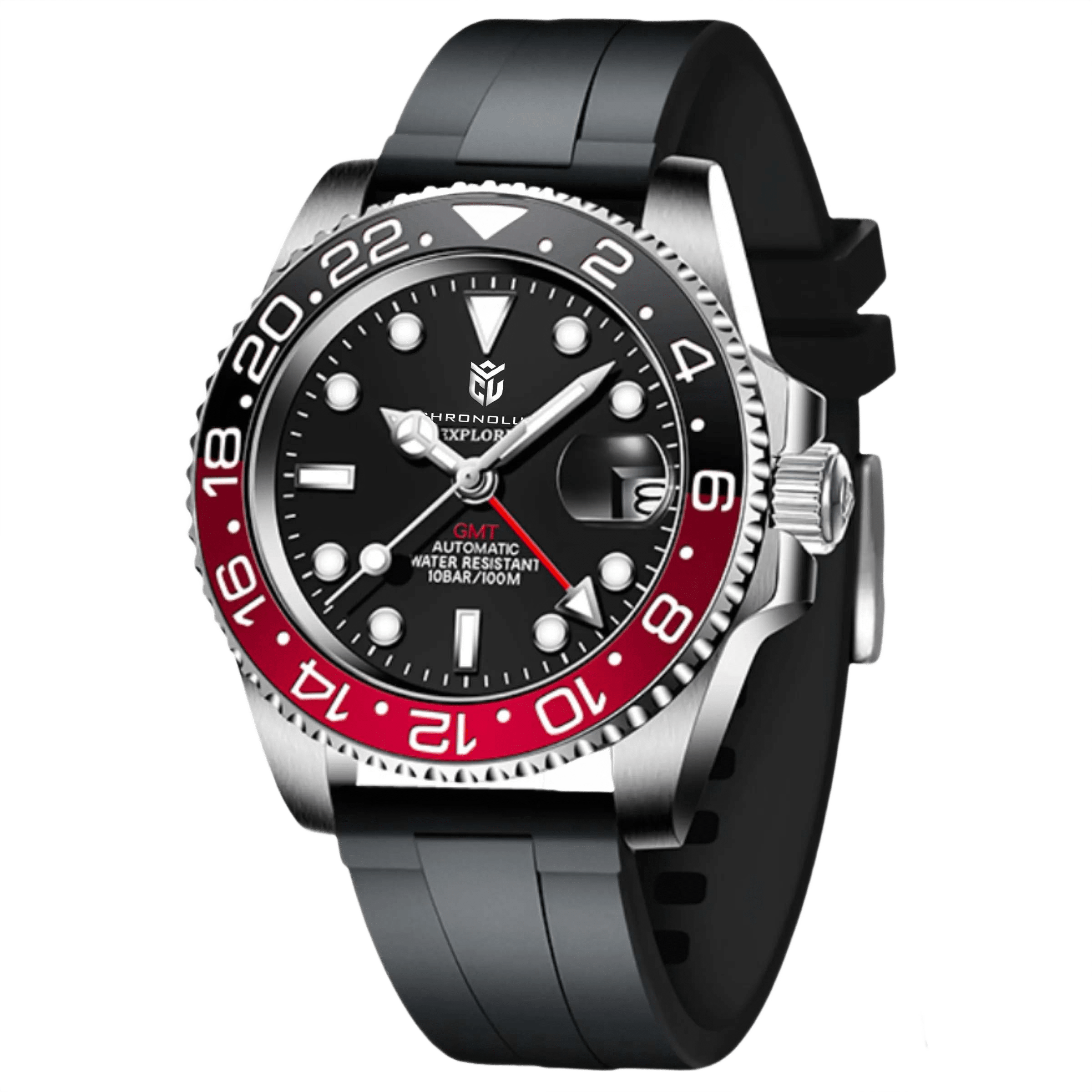 CHRONOLUXO PD-1662 Black Red / Rubber