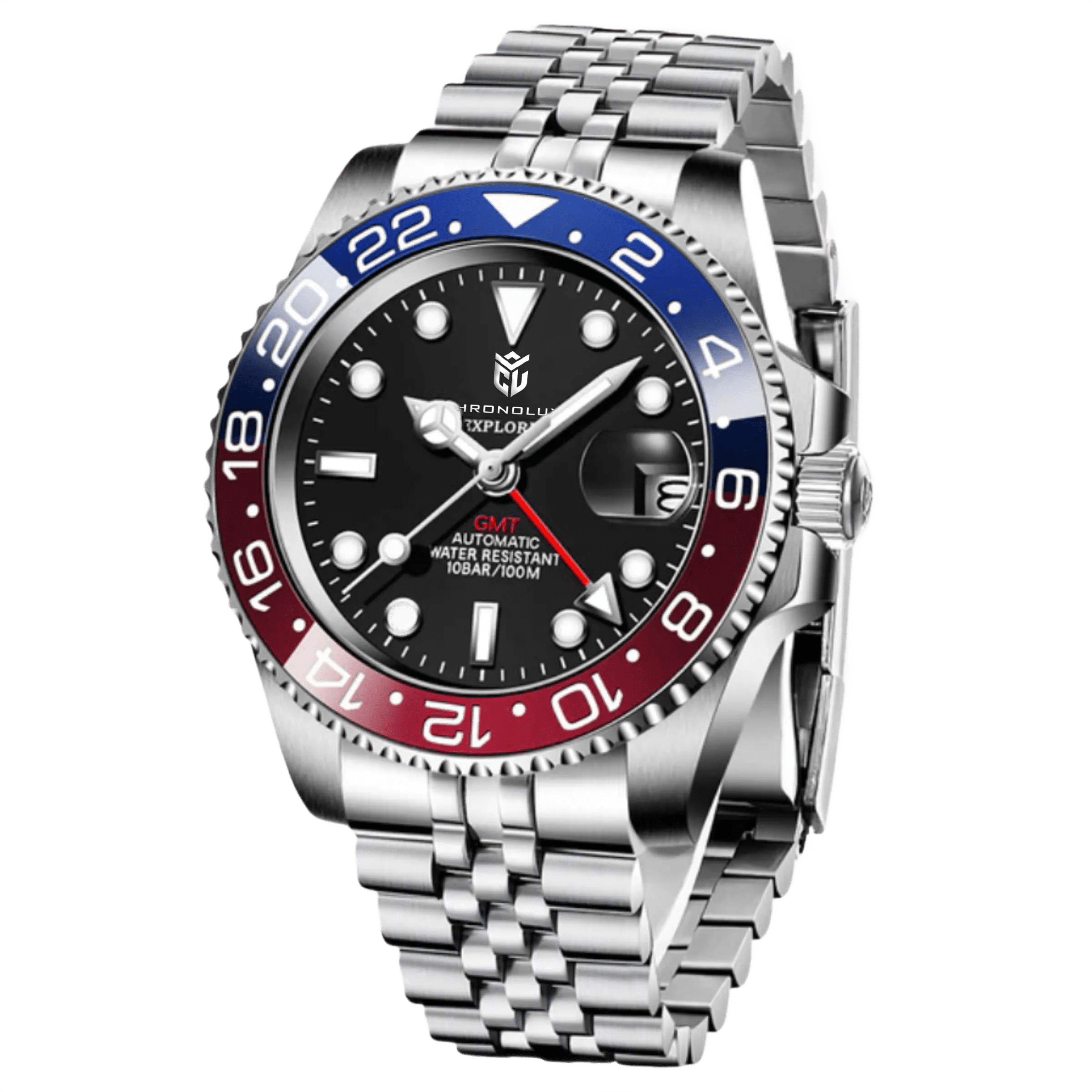 CHRONOLUXO PD-1662 Blue Red / Oyster