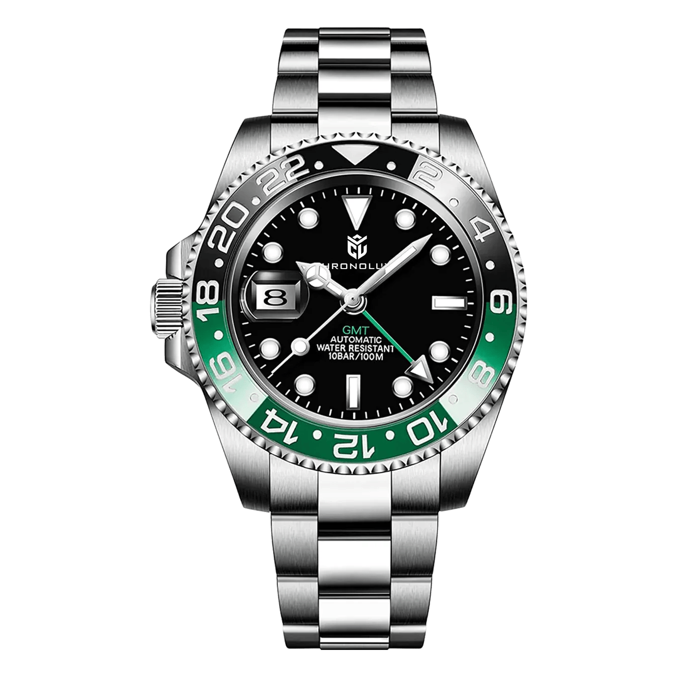 CHRONOLUXO PD-1662 GMT Black Green Oyster