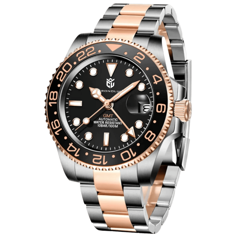 CHRONOLUXO PD-1662 GMT Gold Black