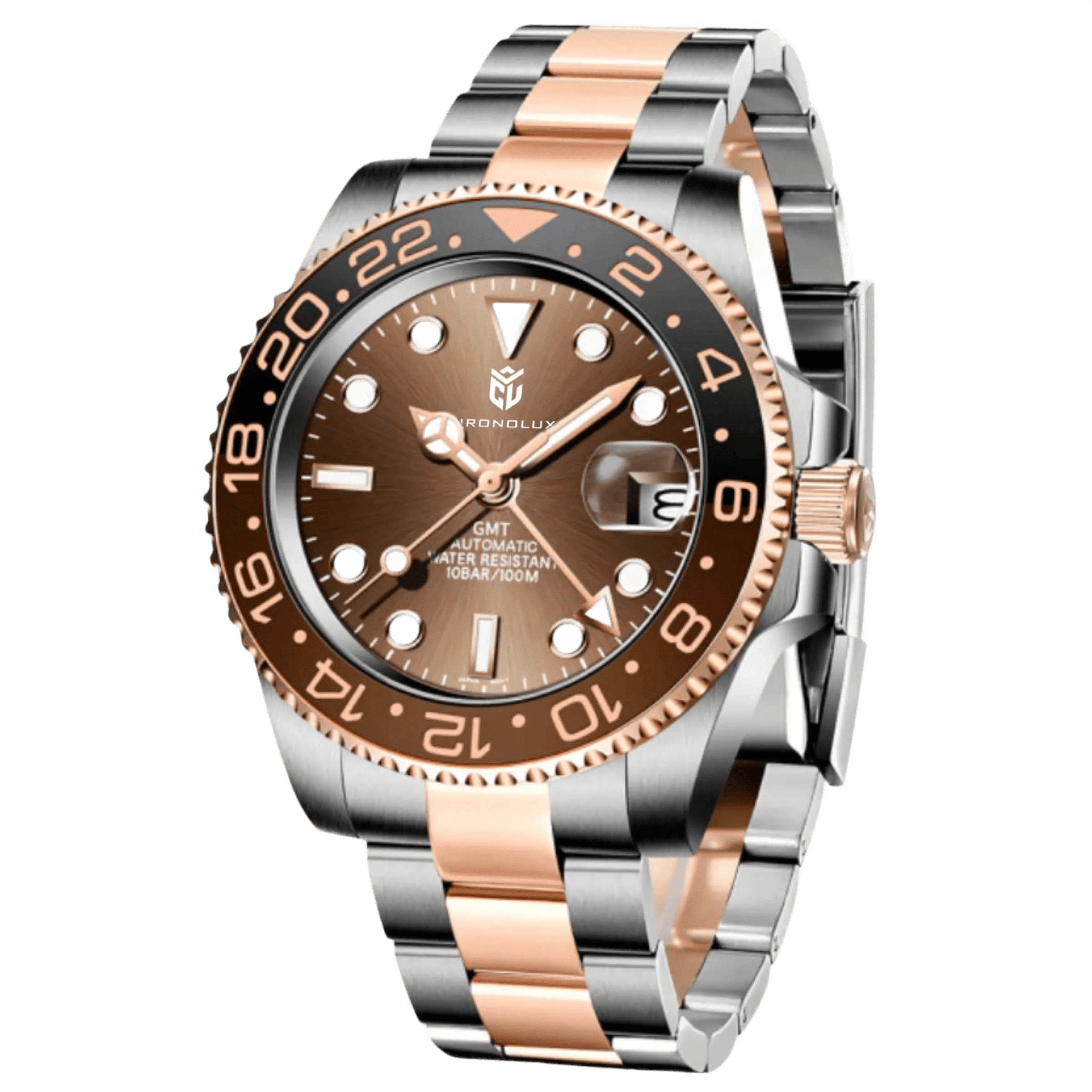 CHRONOLUXO PD-1662 GMT Gold Gold