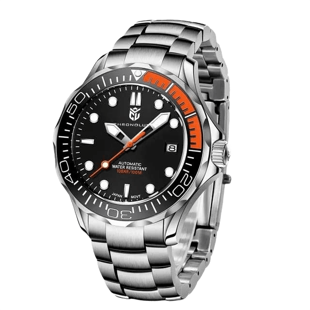 CHRONOLUXO PD-1679 Black-Orange / Steel
