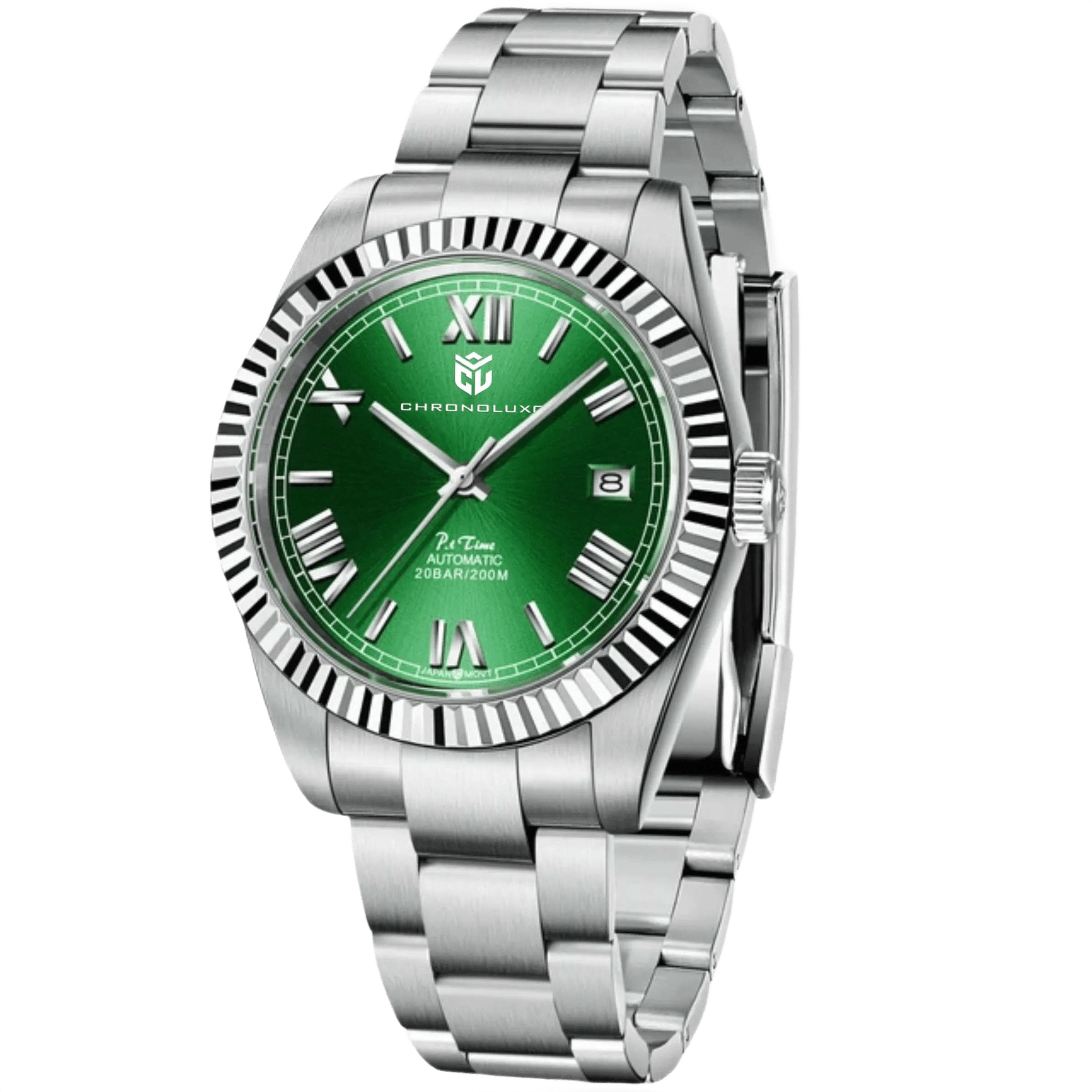 CHRONOLUXO PD-1691 Green / Fluted