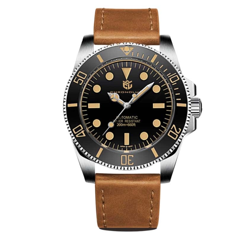 CHRONOLUXO PD-1694 Leather-Yellow