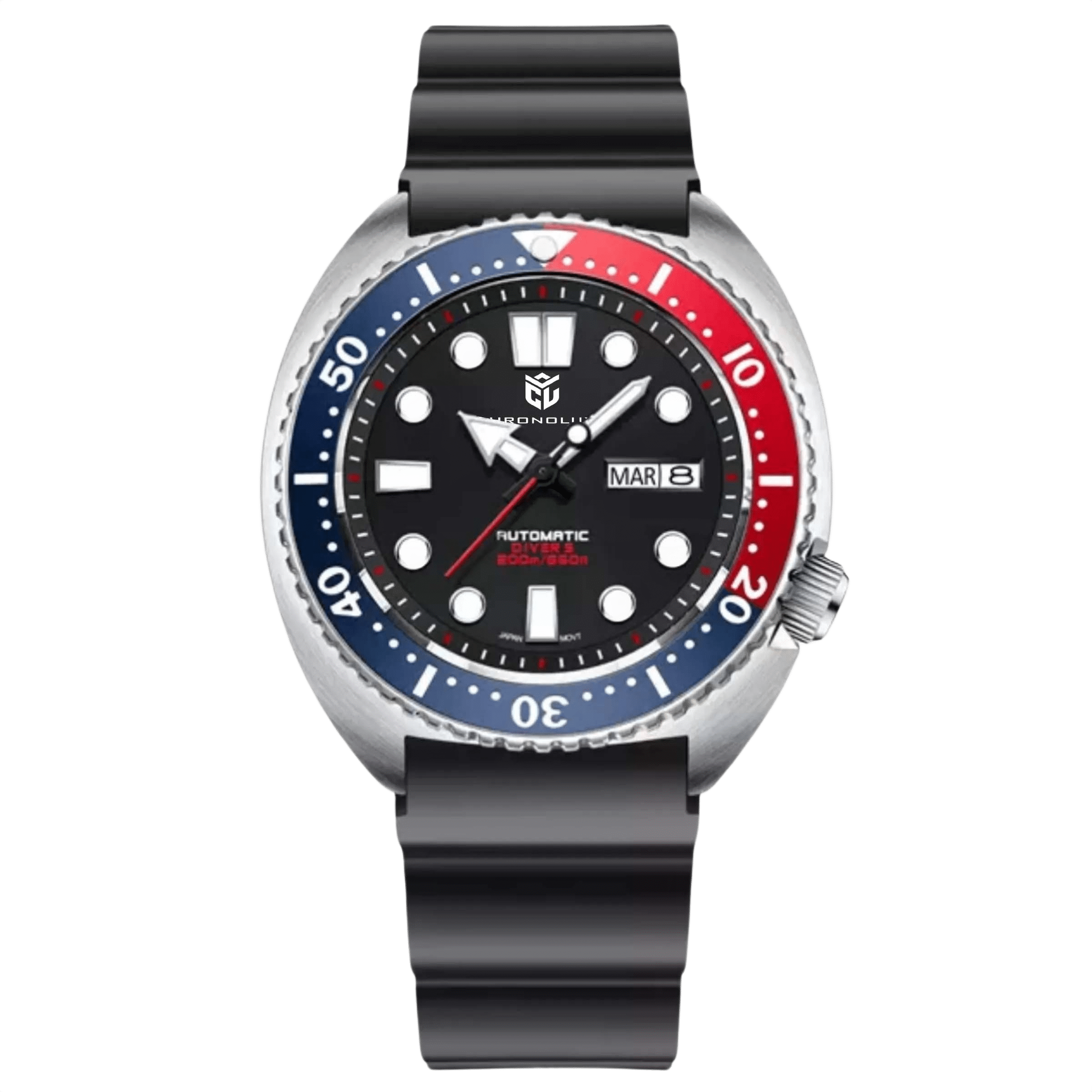 CHRONOLUXO PD-1696 Blue-Red/BlackDial / Rubber
