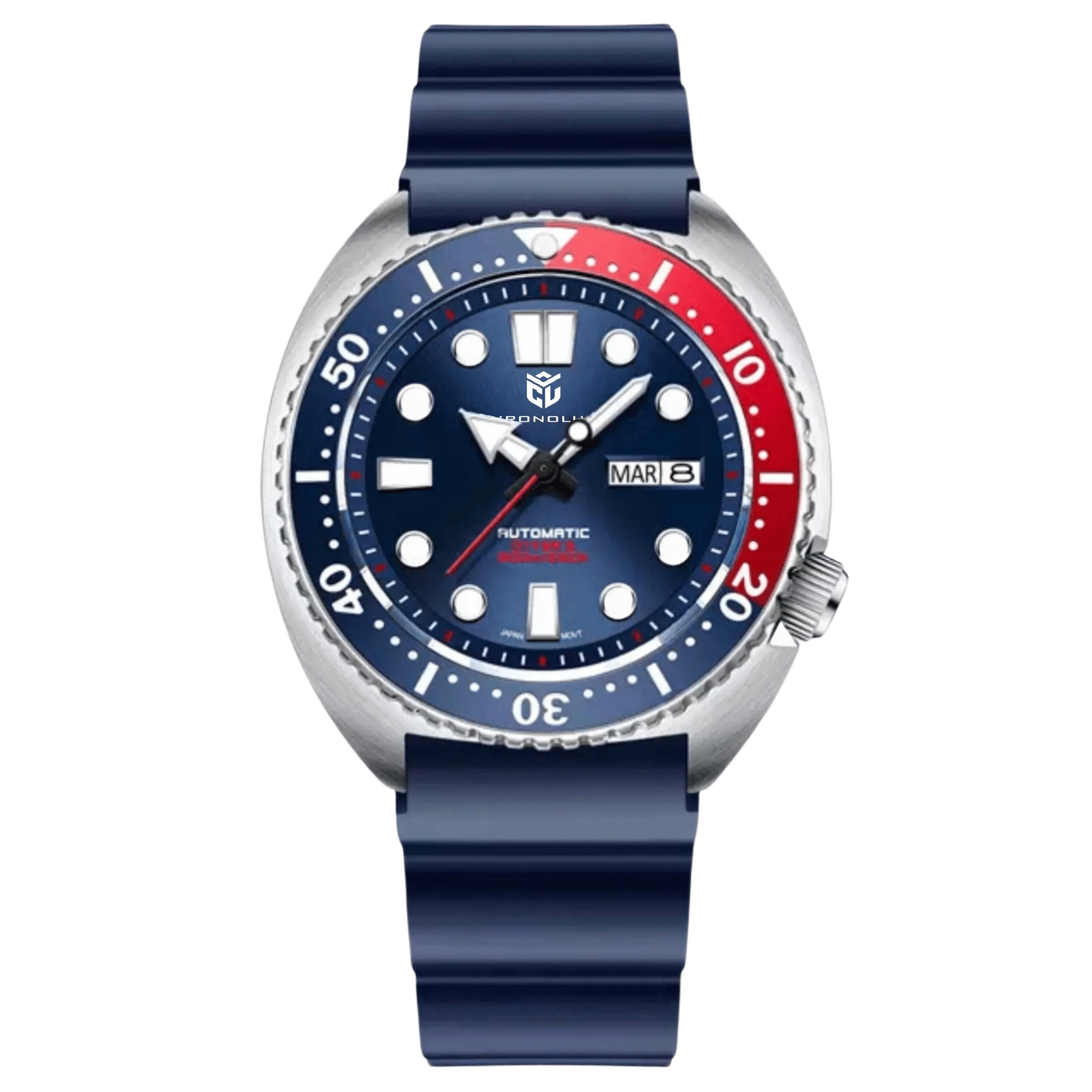 CHRONOLUXO PD-1696 Blue Red / Rubber