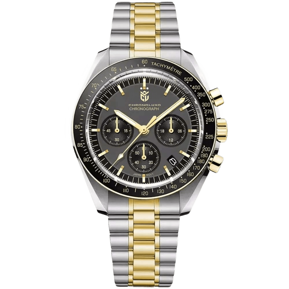 CHRONOLUXO PD-1701 Black Full Gold / Steel