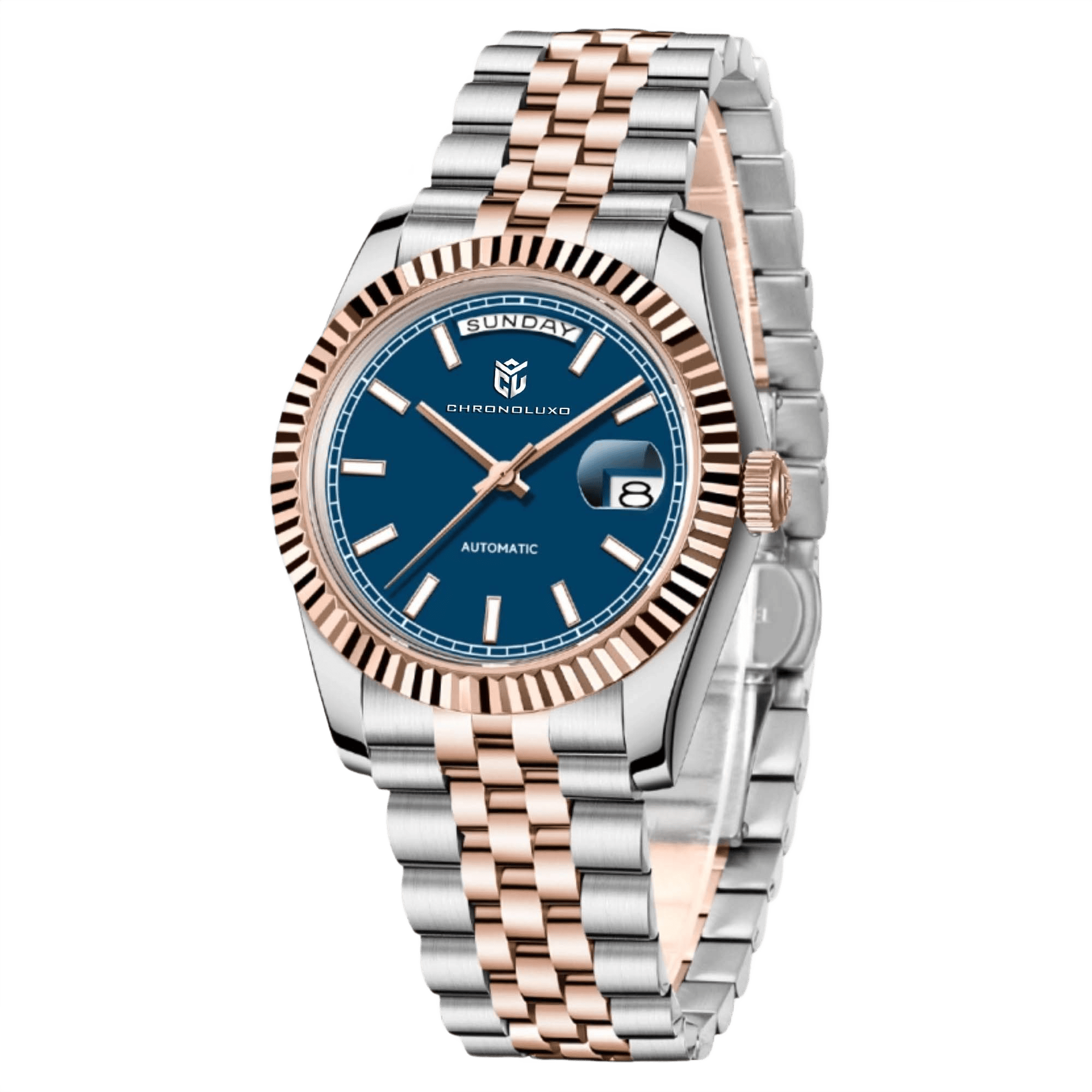 CHRONOLUXO PD-1752 Rose Gold Blue