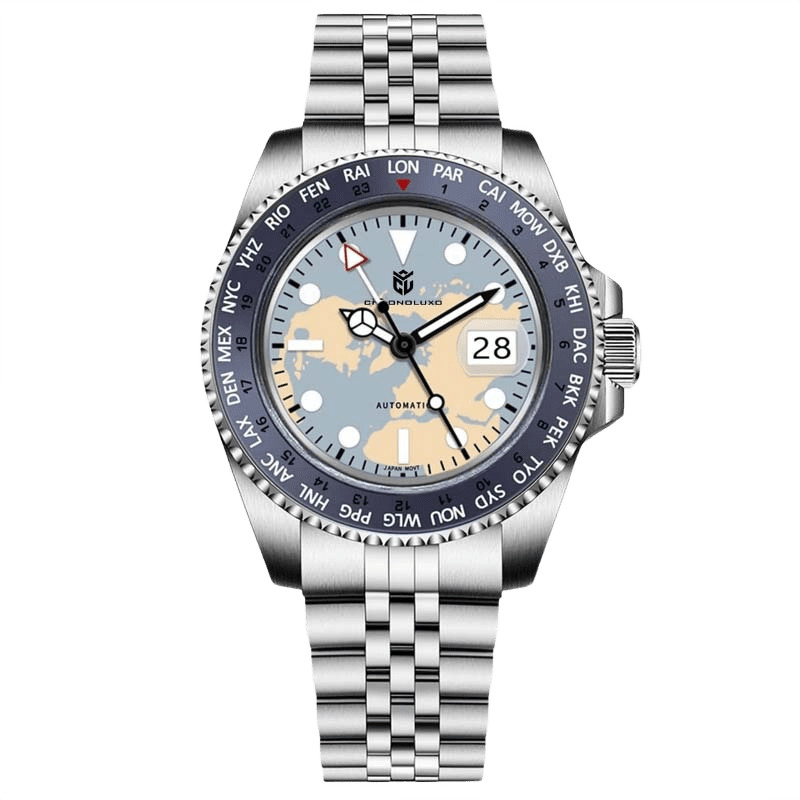 CHRONOLUXO PD-1758 GMT MAP Blue / Jubilee