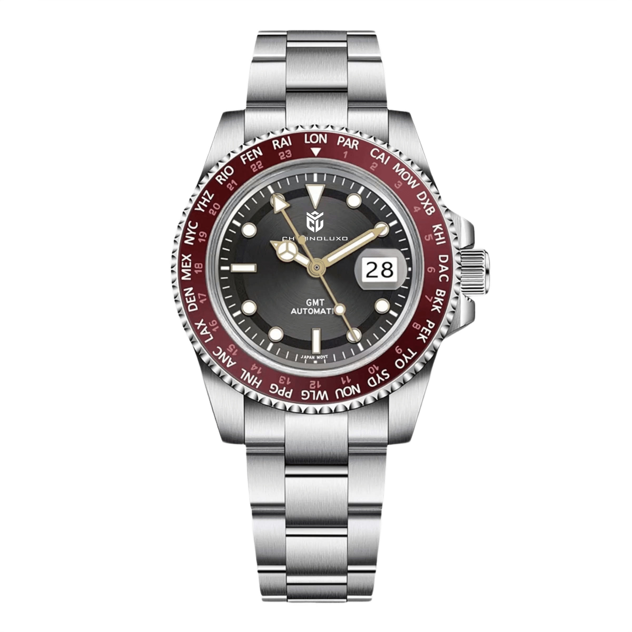 CHRONOLUXO PD-1758 GMT Red / Oyster