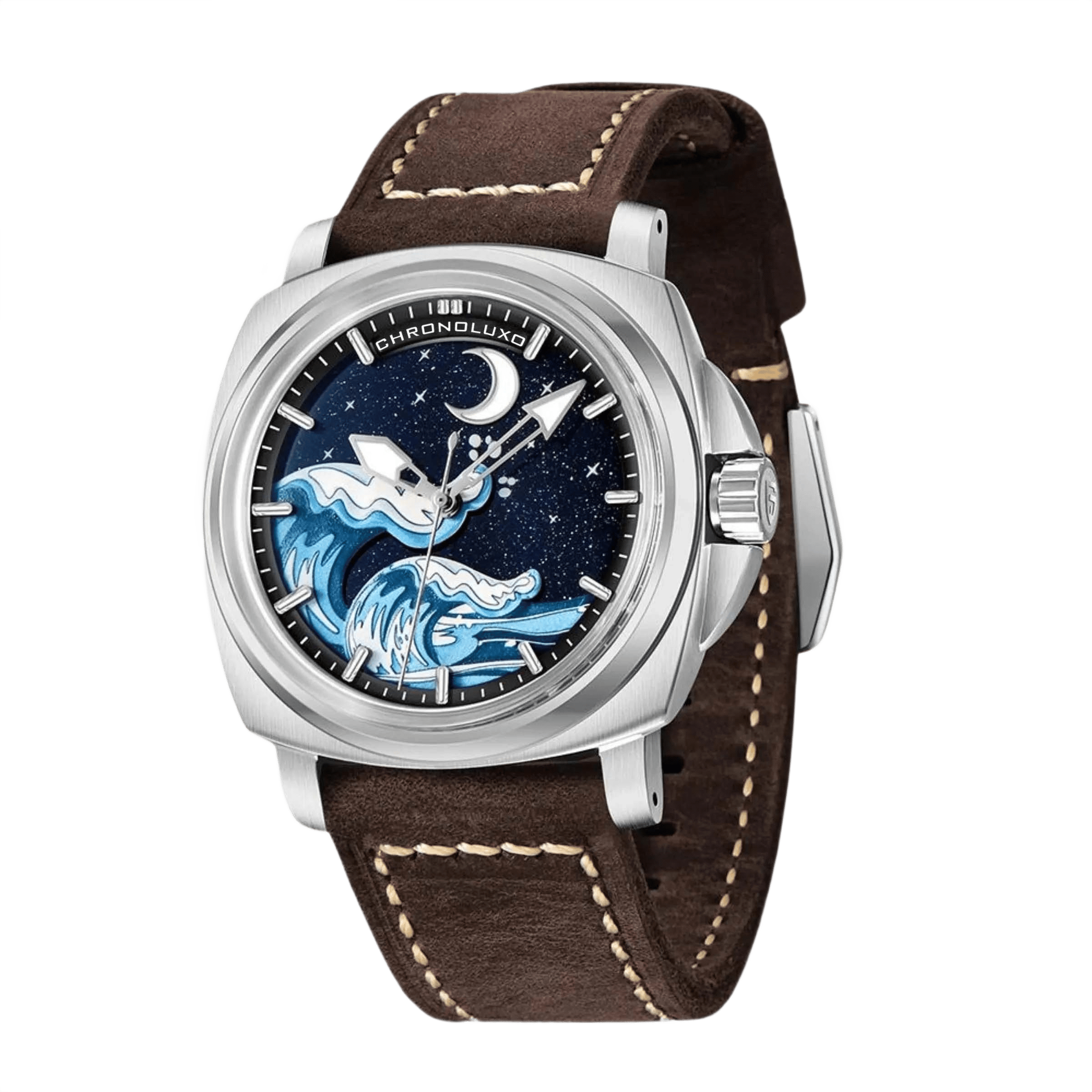 CHRONOLUXO PD-YS014 Brown / Silver